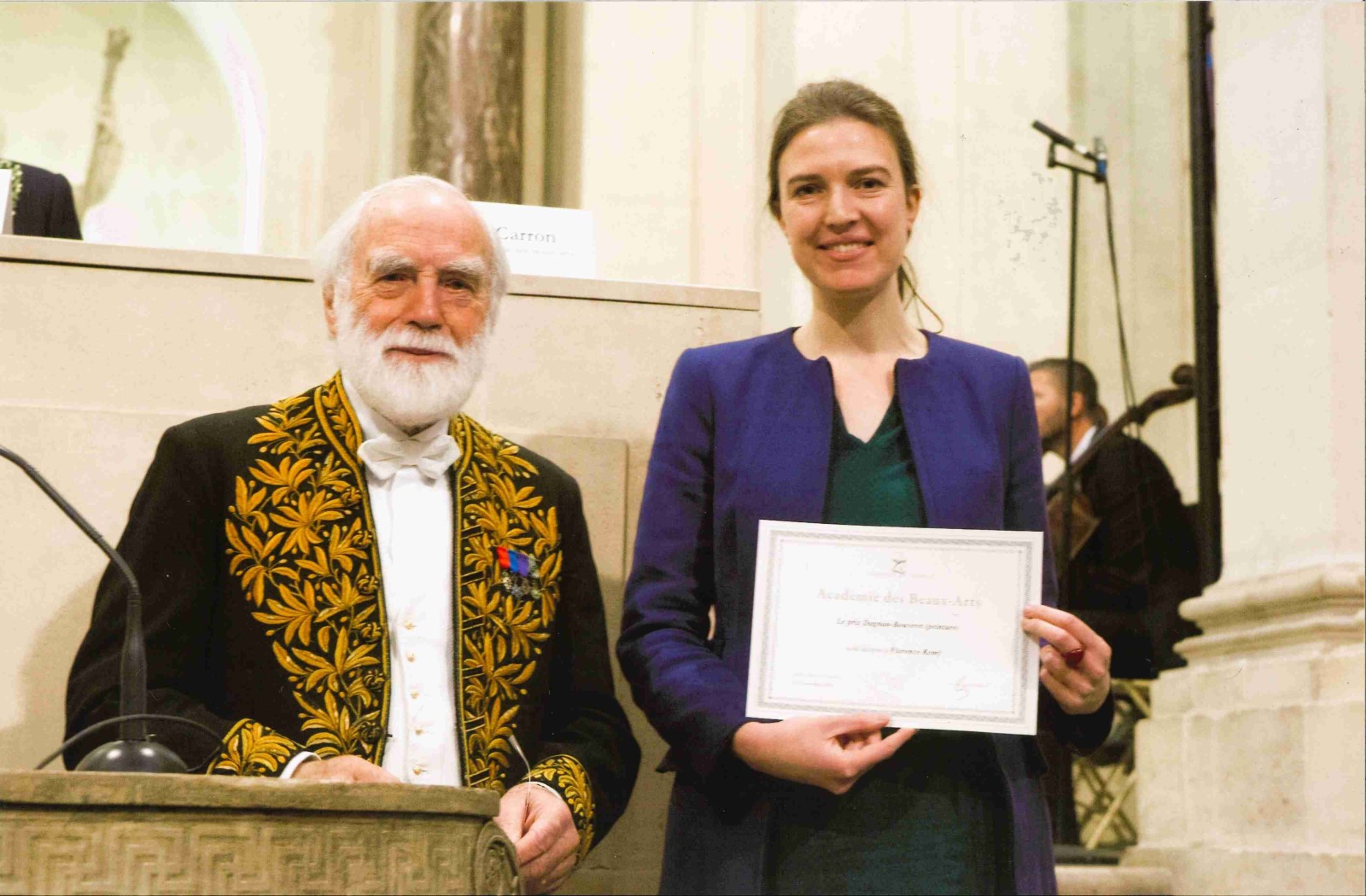 The Academician Pierre Carron and Florence Remy