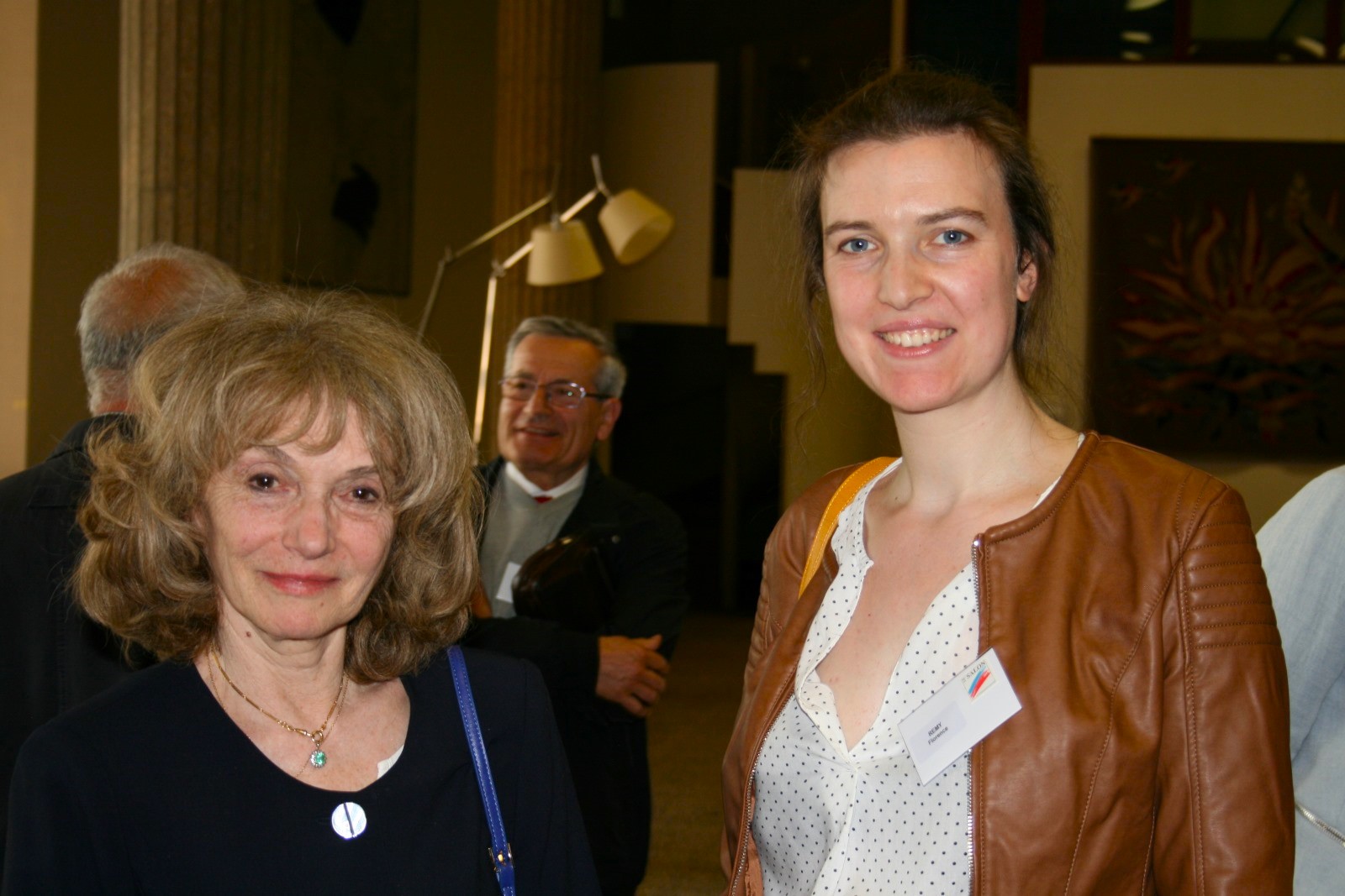 Florence Remy and Martine Delaleuf, President of the Society of French Artists