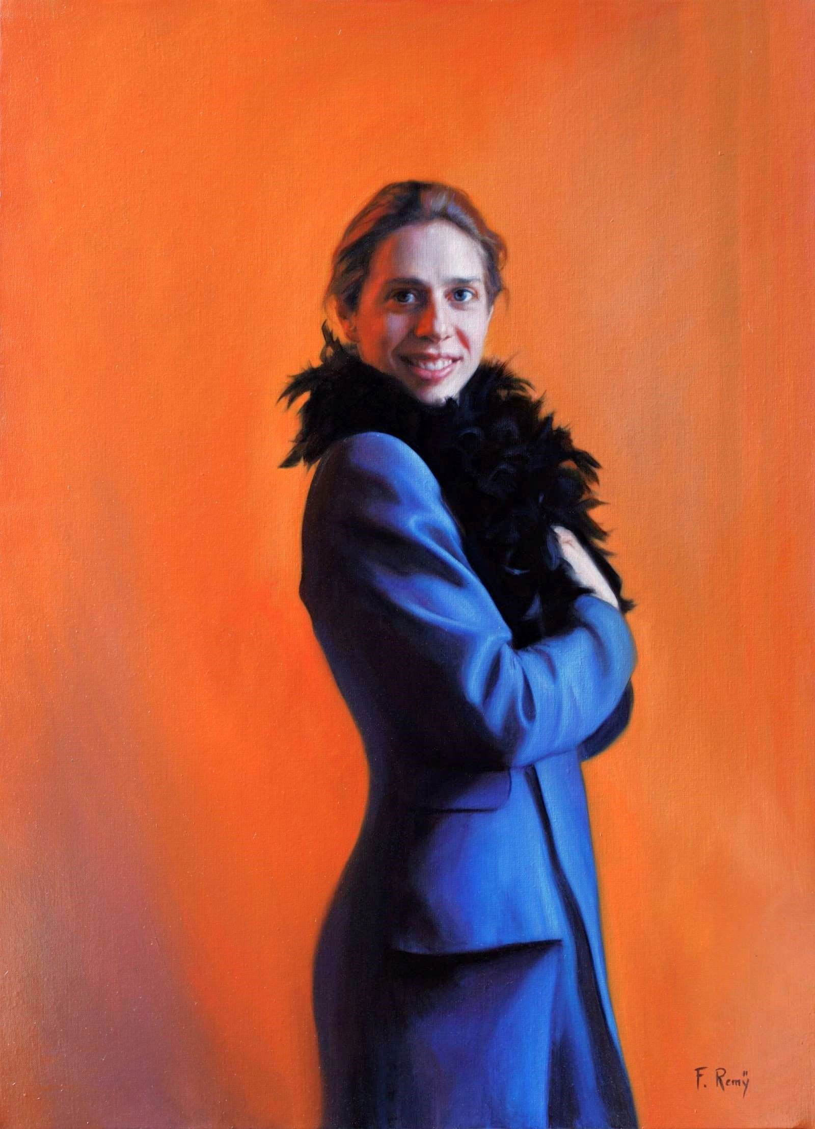 Portrait de Louise, huile sur toile, 100x73 cm