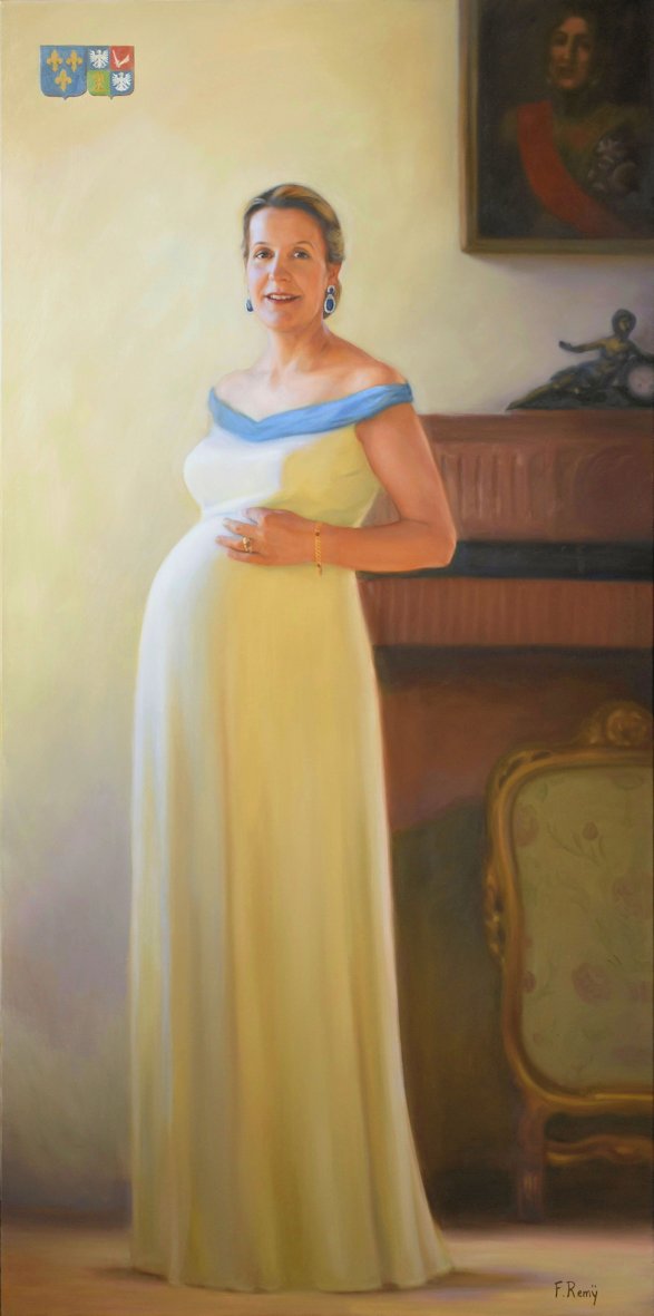 Portrait de la Duchesse de Vendôme, huile sur toile, 195 x 97 cm